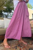 Arbi Gingham Pocket Culotte Pant Magenta